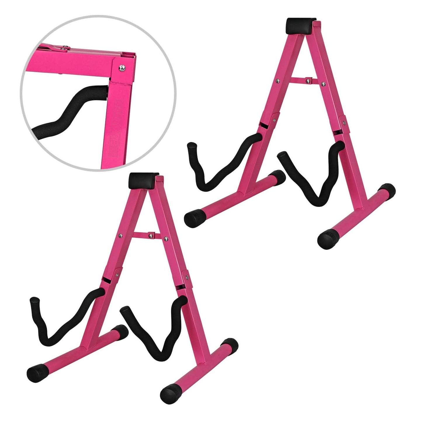5 Core Guitar Stand 2PC A Frame Shape w Soft Foam Arm Non Slip Rubber for Acoustic Electric Bass